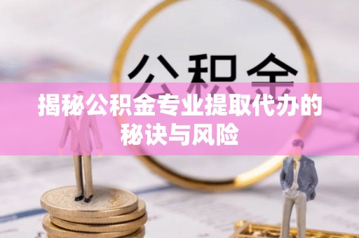 信赖揭秘公积金专业提取代办的秘诀与风险
