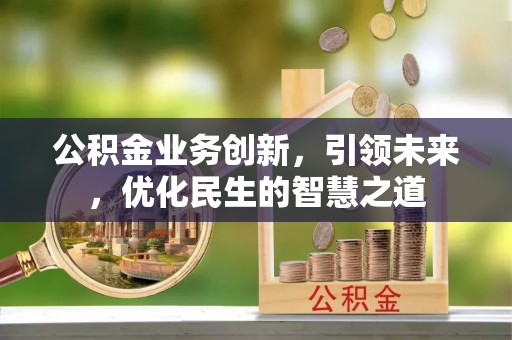 信赖公积金业务创新，引领未来，优化民生的智慧之道