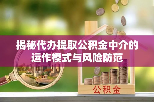 信赖揭秘代办提取公积金中介的运作模式与风险防范
