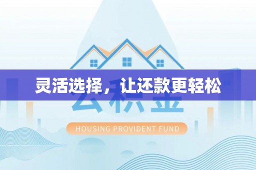 信赖灵活选择，让还款更轻松