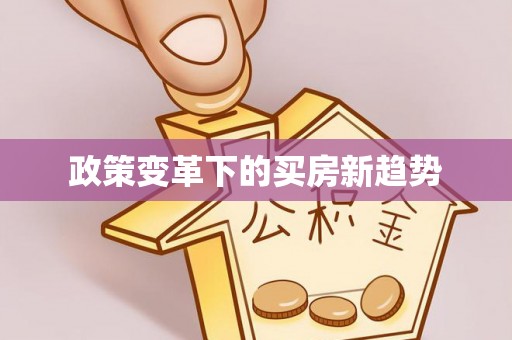 信赖政策变革下的买房新趋势