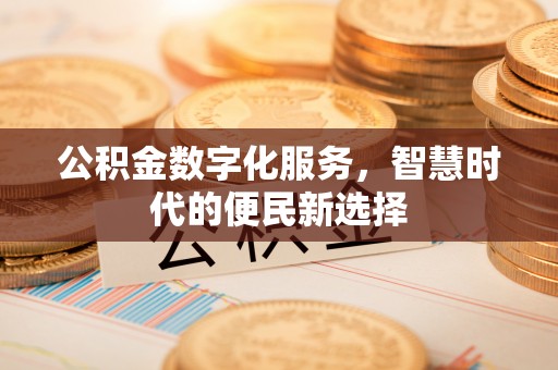 信赖公积金数字化服务，智慧时代的便民新选择