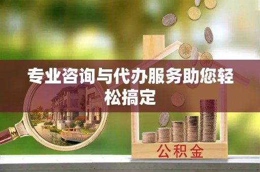 信赖专业咨询与代办服务助您轻松搞定